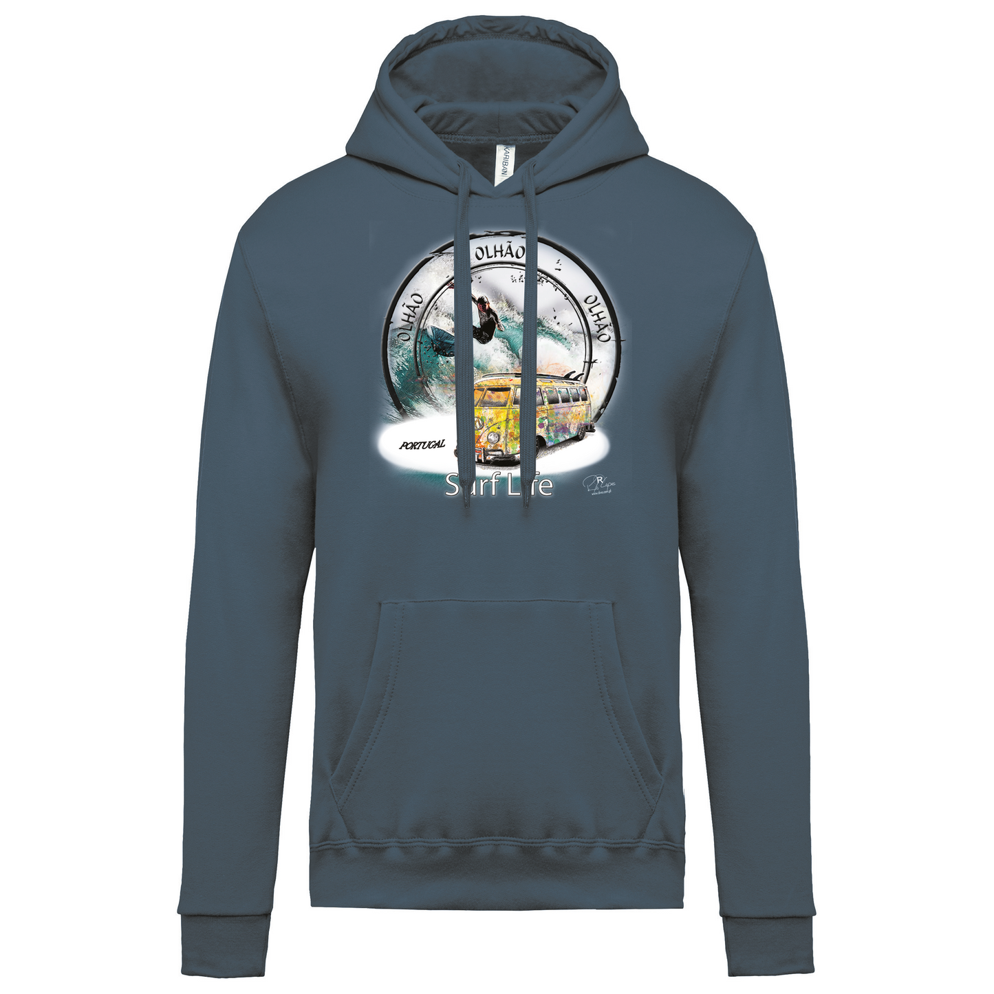 Sweatshirt Kariban com Capuz Surf Life Olhão