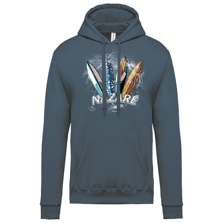 Sweatshirt Kariban com Capuz Surfboards Nazaré