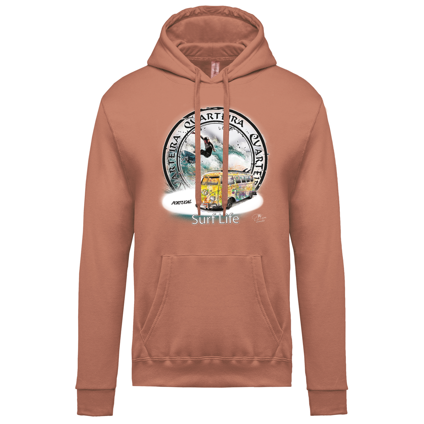 Sweatshirt Kariban com Capuz Surf Life Quarteira