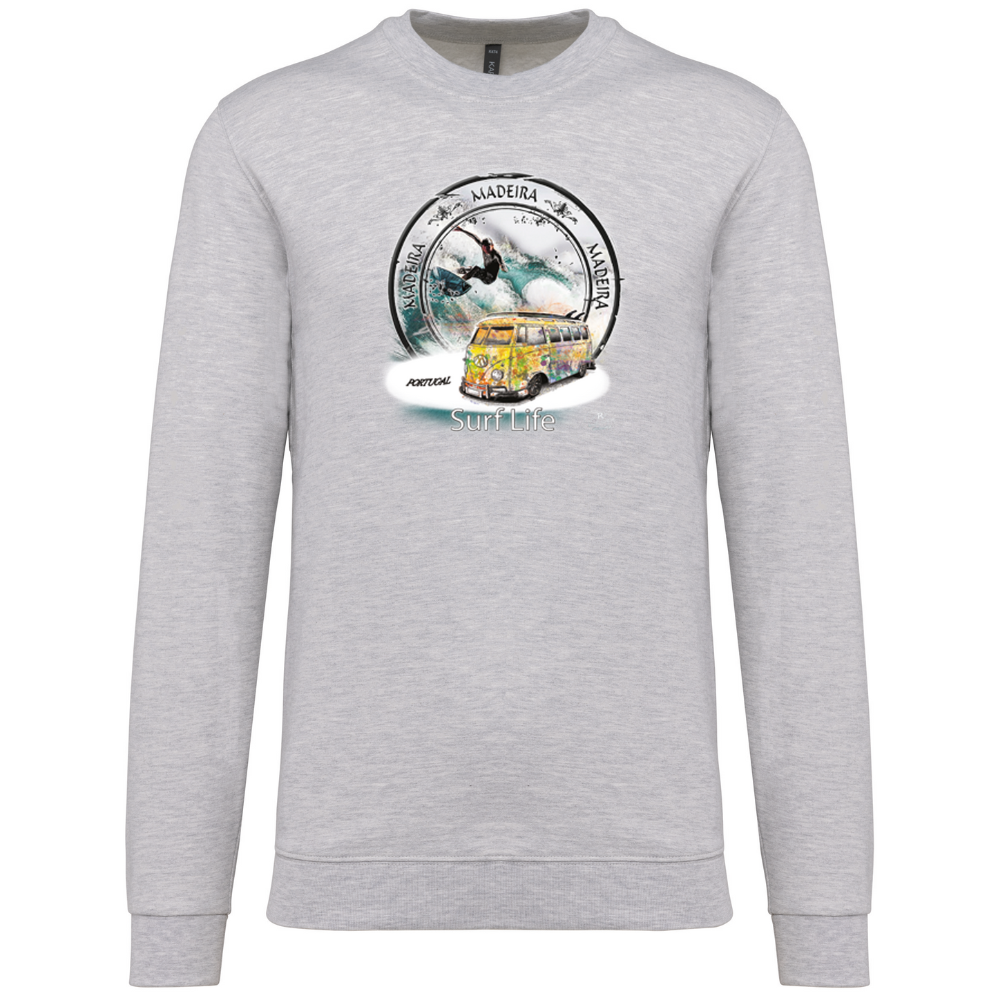 Sweatshirt Kariban sem Capuz Surf Life Ilha da Madeira