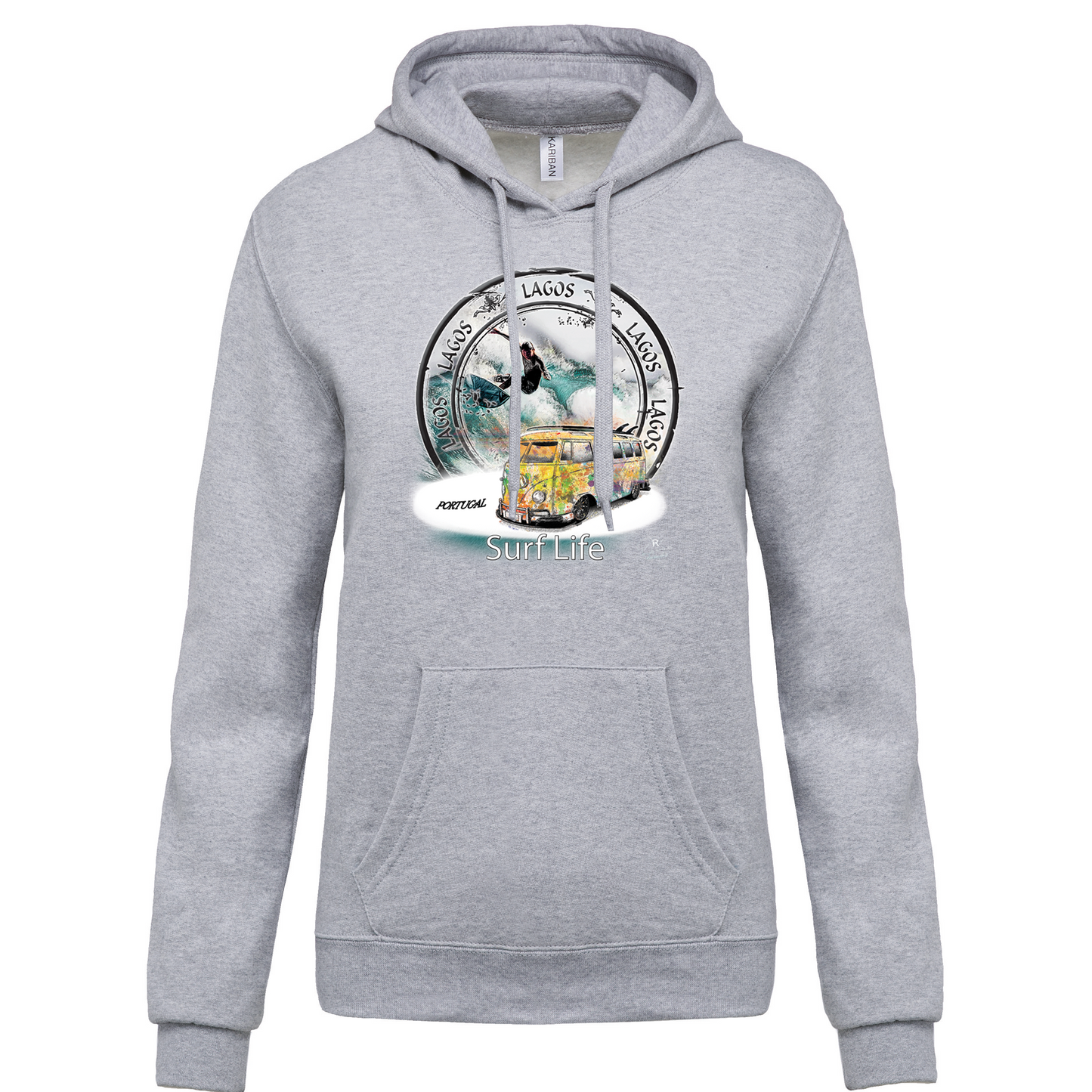 Sweatshirt Kariban com Capuz Surf Life Lagos