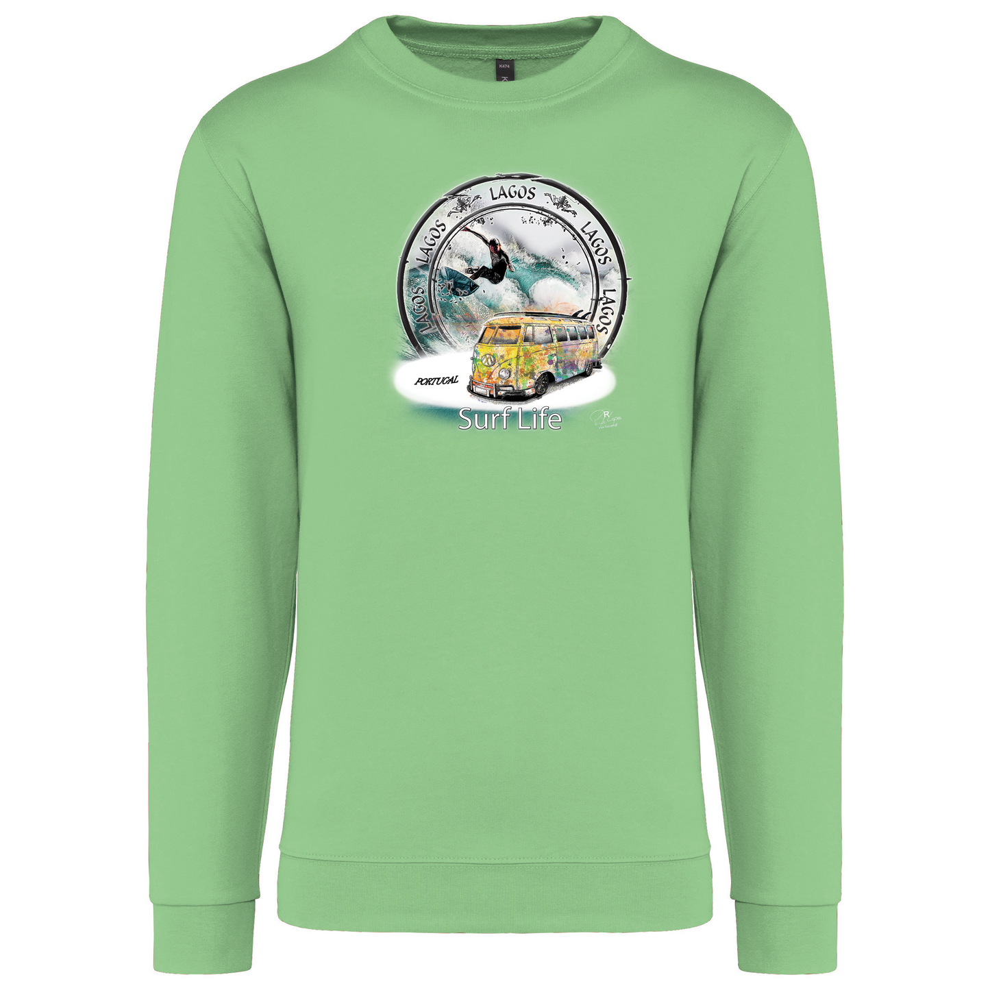 Sweatshirt Kariban sem Capuz Surf Life Lagos