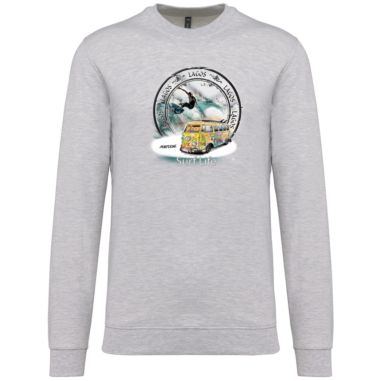 Sweatshirt Kariban sem Capuz Surf Life Lagos