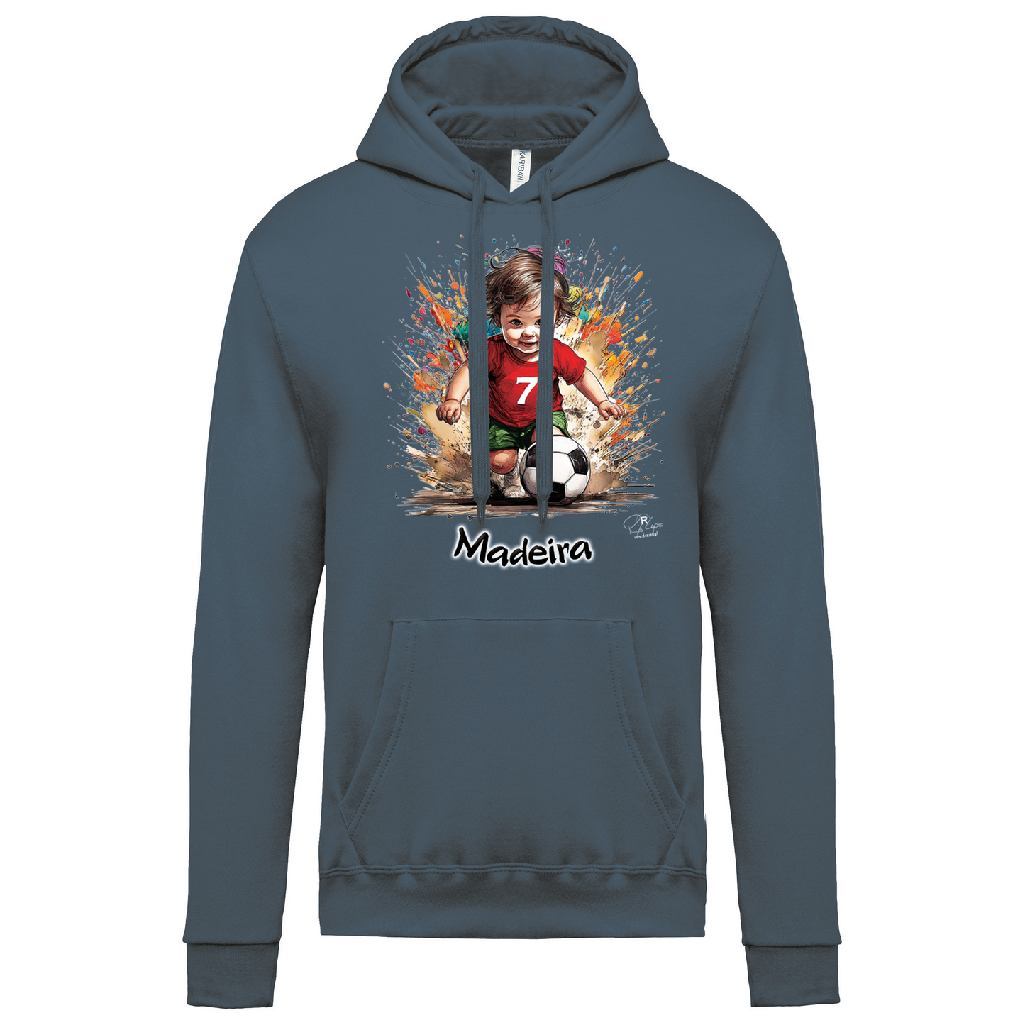 Sweatshirt Kariban com Capuz 7 Madeira