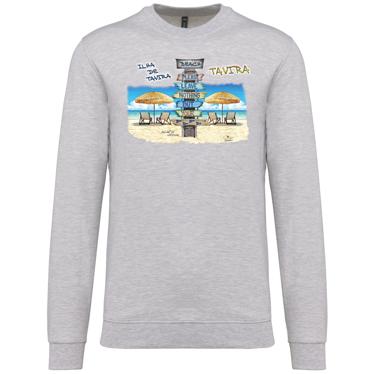 Sweatshirt Kariban sem Capuz Pegadas Tavira