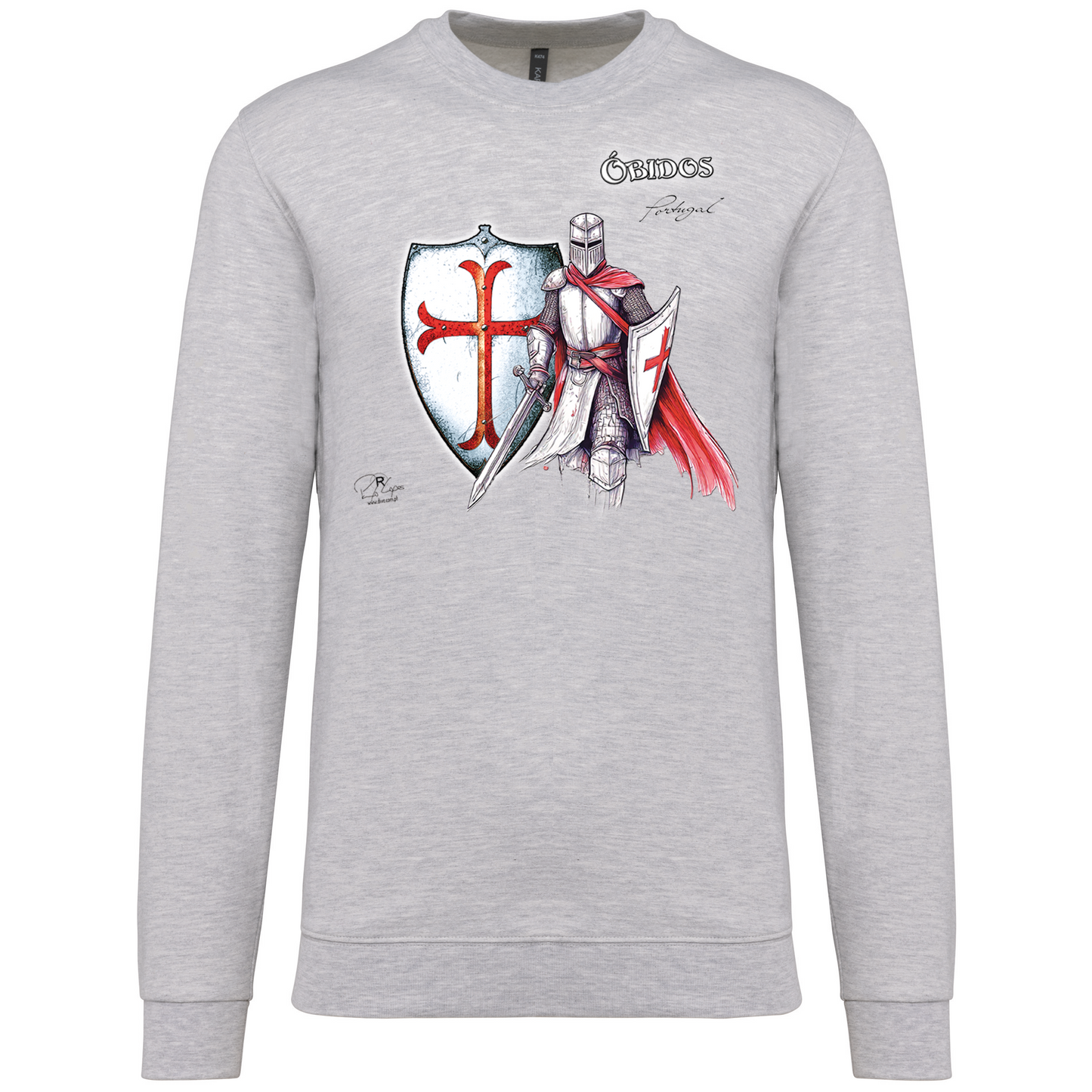 Sweatshirt Kariban sem Capuz Templário Óbidos