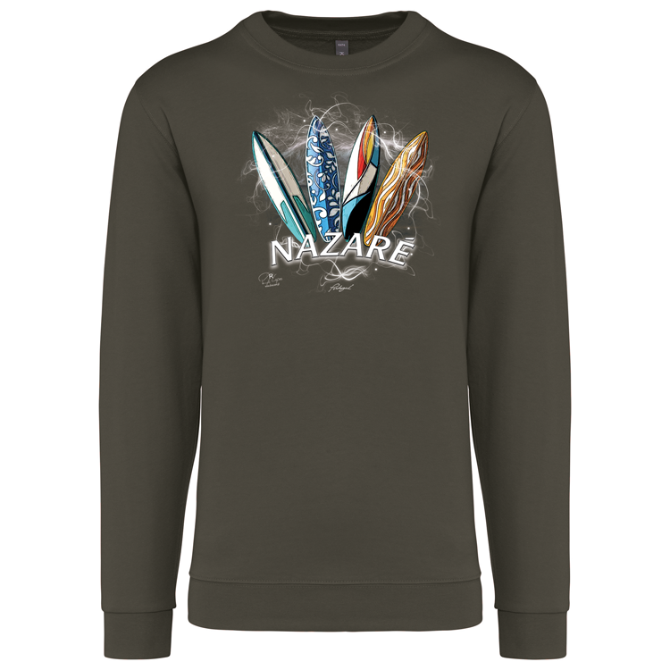 Sweatshirt Kariban sem Capuz Surfboards Nazaré