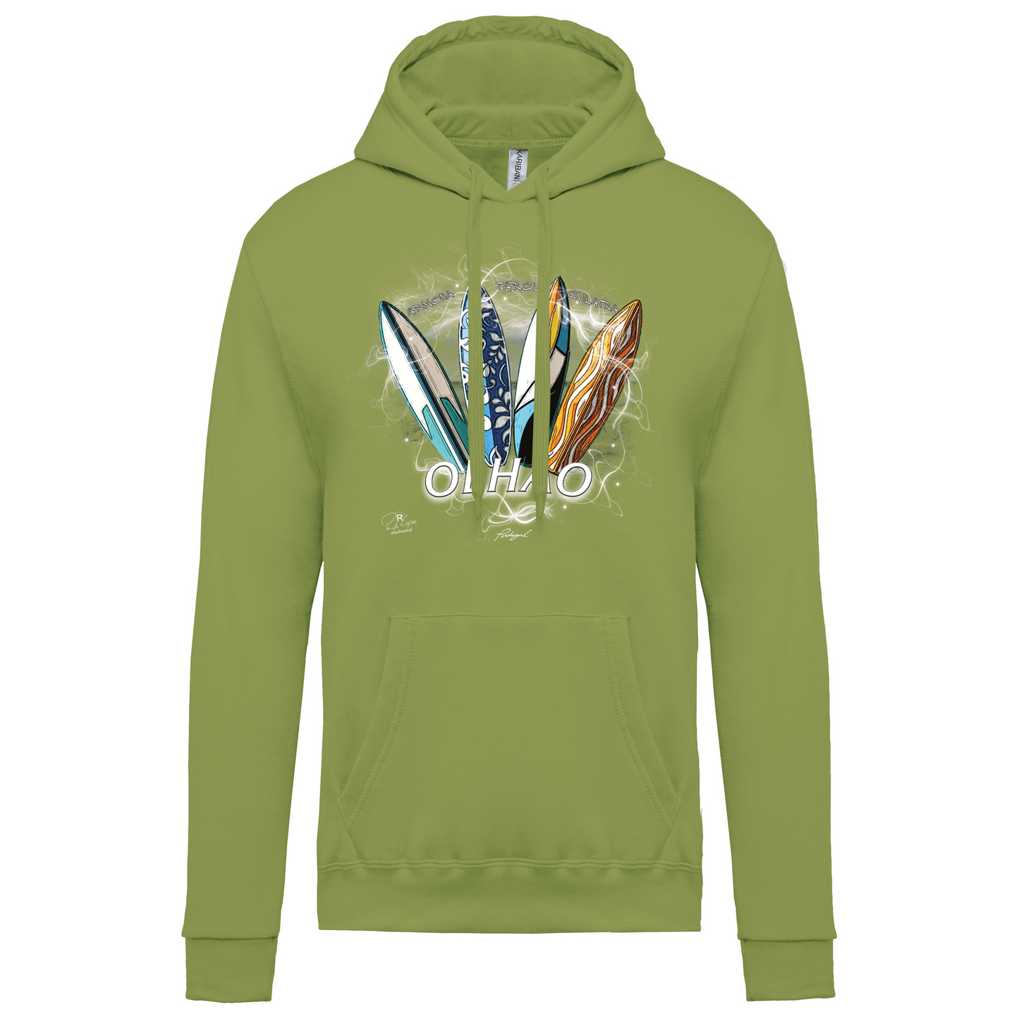 Sweatshirt Kariban com Capuz Surfboards Olhão