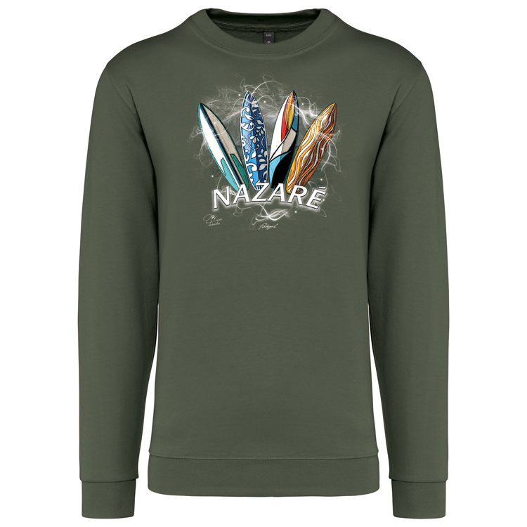 Sweatshirt Kariban sem Capuz Surfboards Nazaré