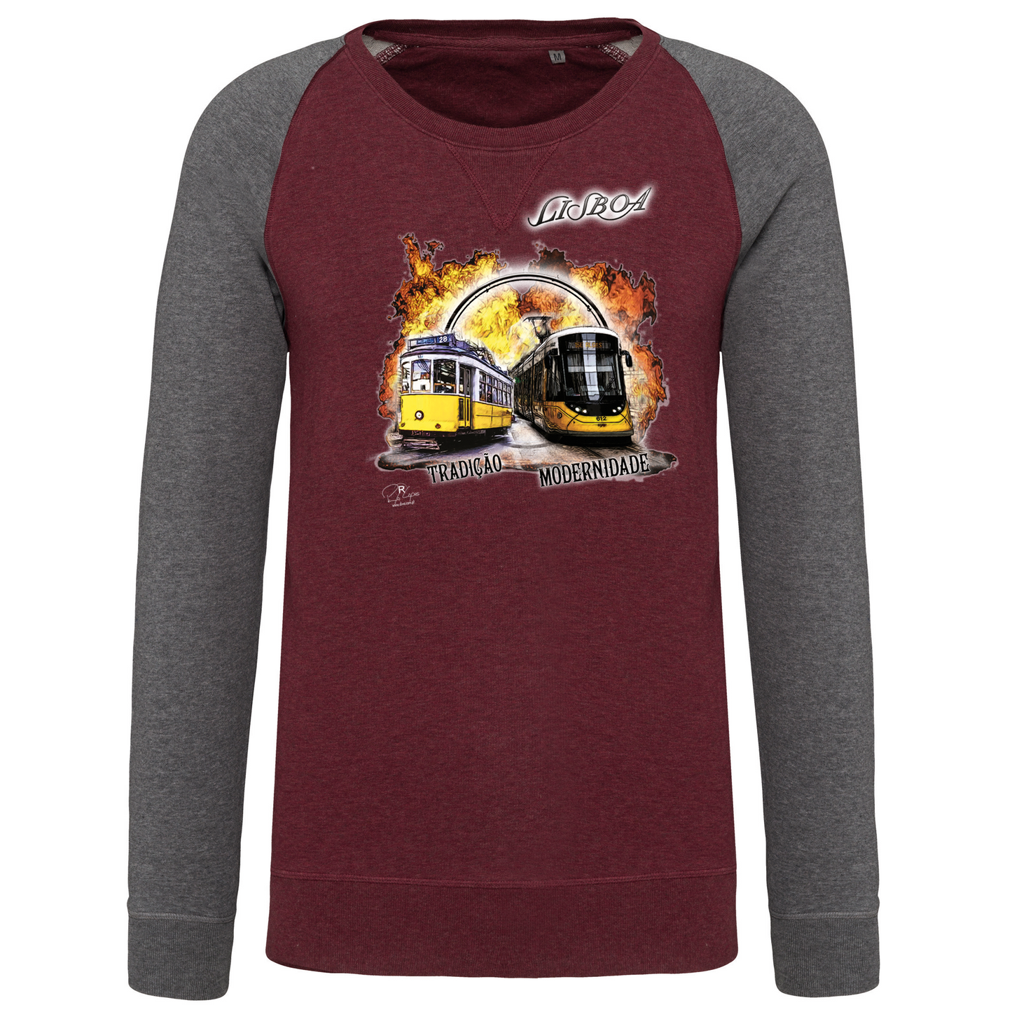 Sweatshirt Bicolor sem capuz Tradição e Modernidade