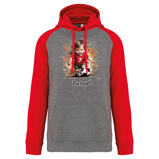 Sweatshirt Bicolor com capuz 7 Portugal
