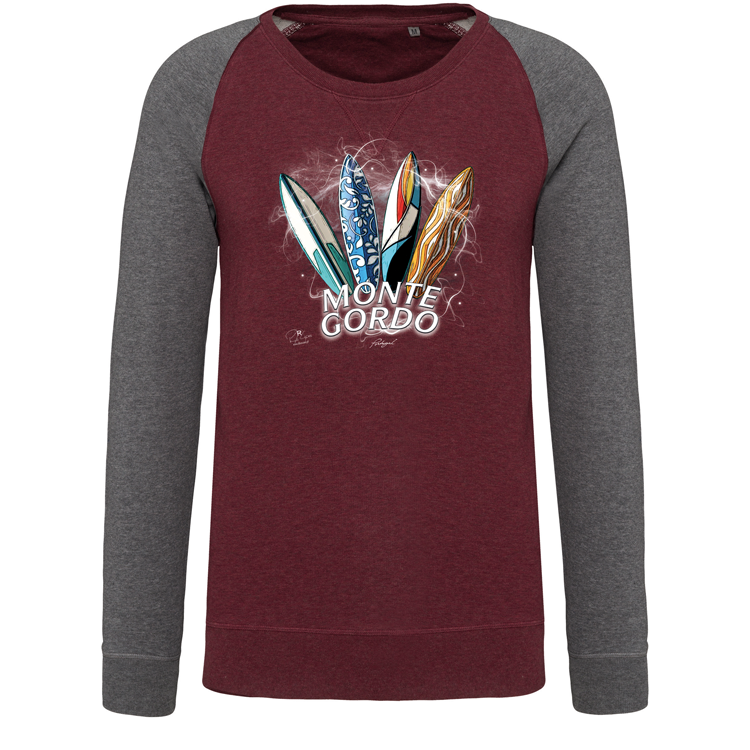 Sweatshirt Bicolor sem capuz Surfboards Monte Gordo