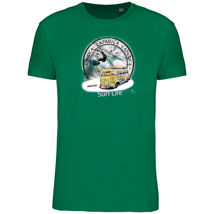T-Shirt Algodão Biológico Surf Life Caparica
