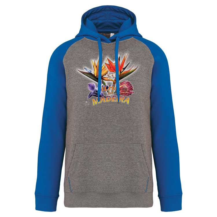 Sweatshirt Bicolor com capuz Estrelícias