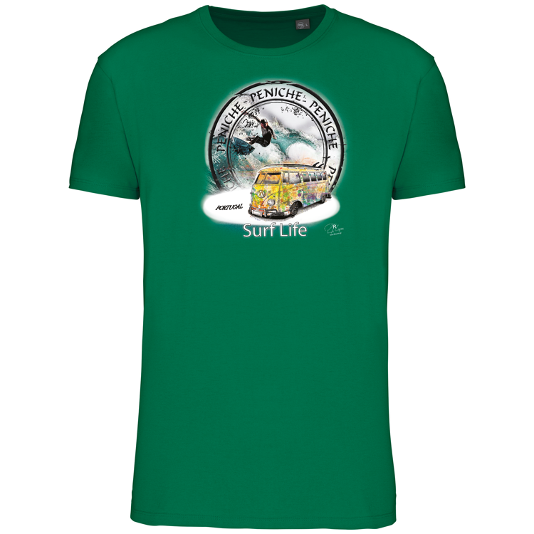 T-Shirt Algodão Biológico Surf Life Peniche