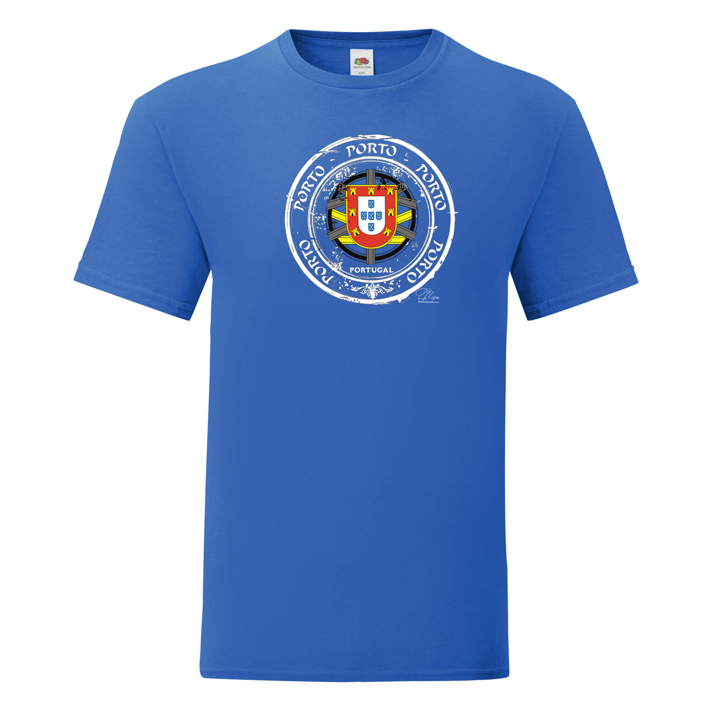 T-shirt Fruit of the Loom, Iconic, 150g, Selo Escudo Porto