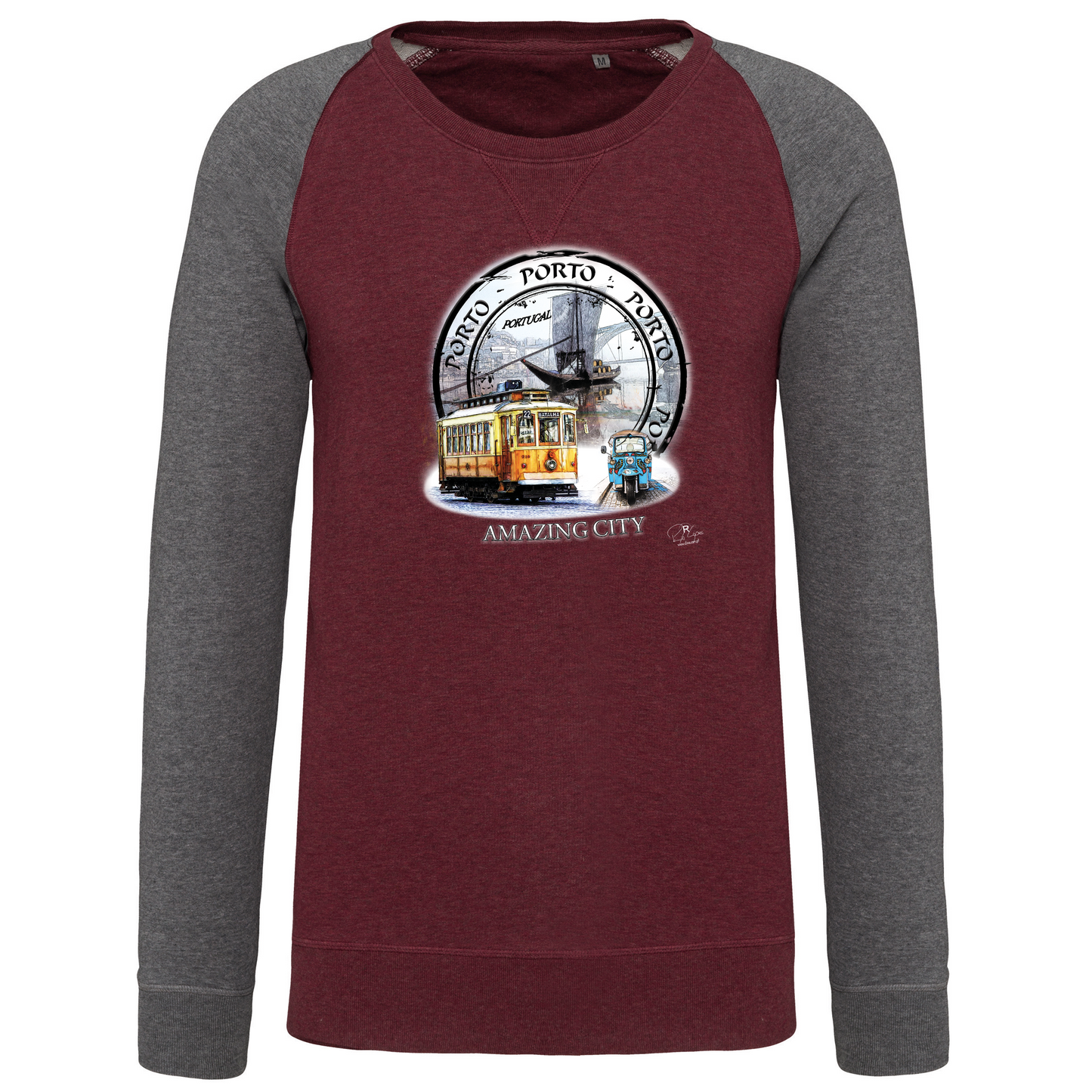 Sweatshirt Bicolor sem capuz Amazing City Porto