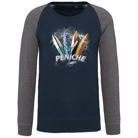 Sweatshirt Bicolor sem capuz Surfboards Peniche