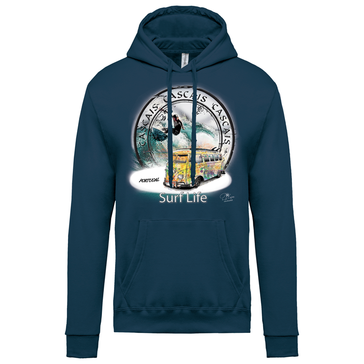Sweatshirt Kariban com Capuz Surf Life Cascais