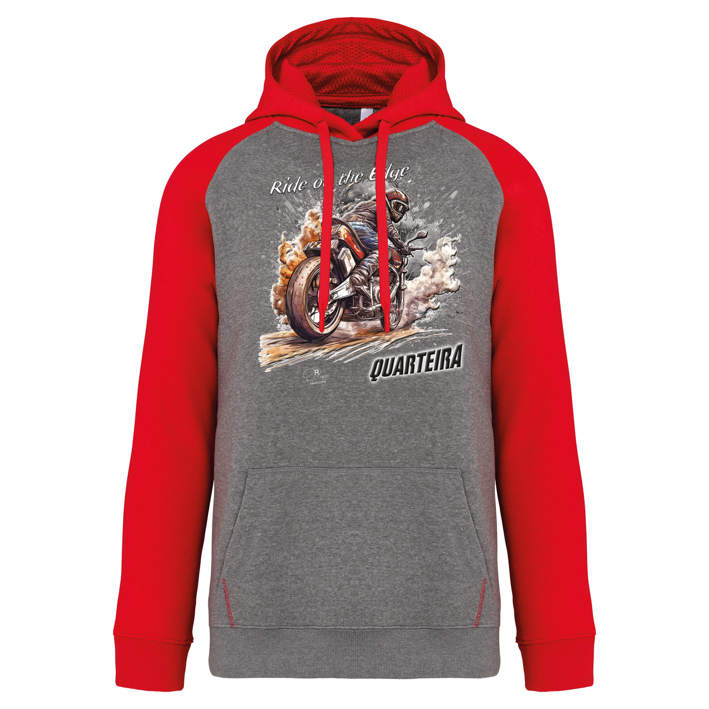 Sweatshirt Bicolor com capuz Ride on the Edge Quarteira