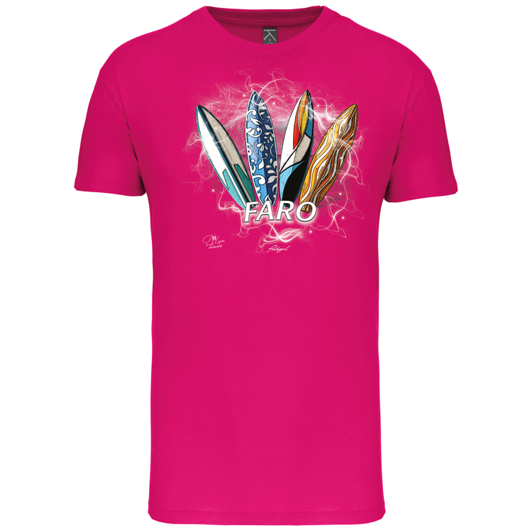 T-Shirt Algodão Biológico Surfboards Faro