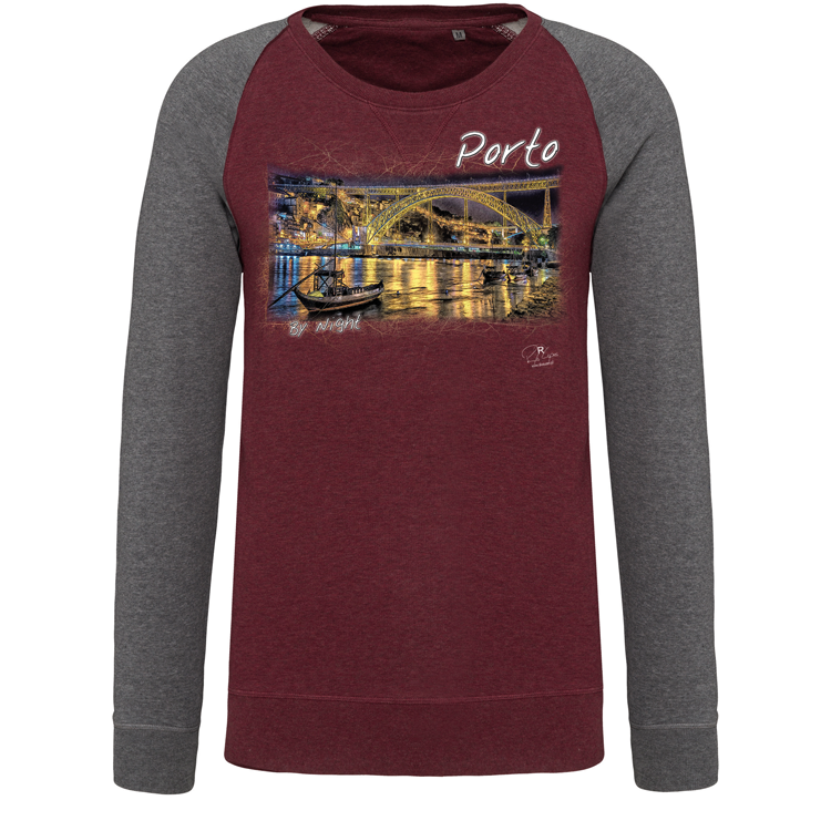 Sweatshirt Bicolor sem capuz Porto by Night