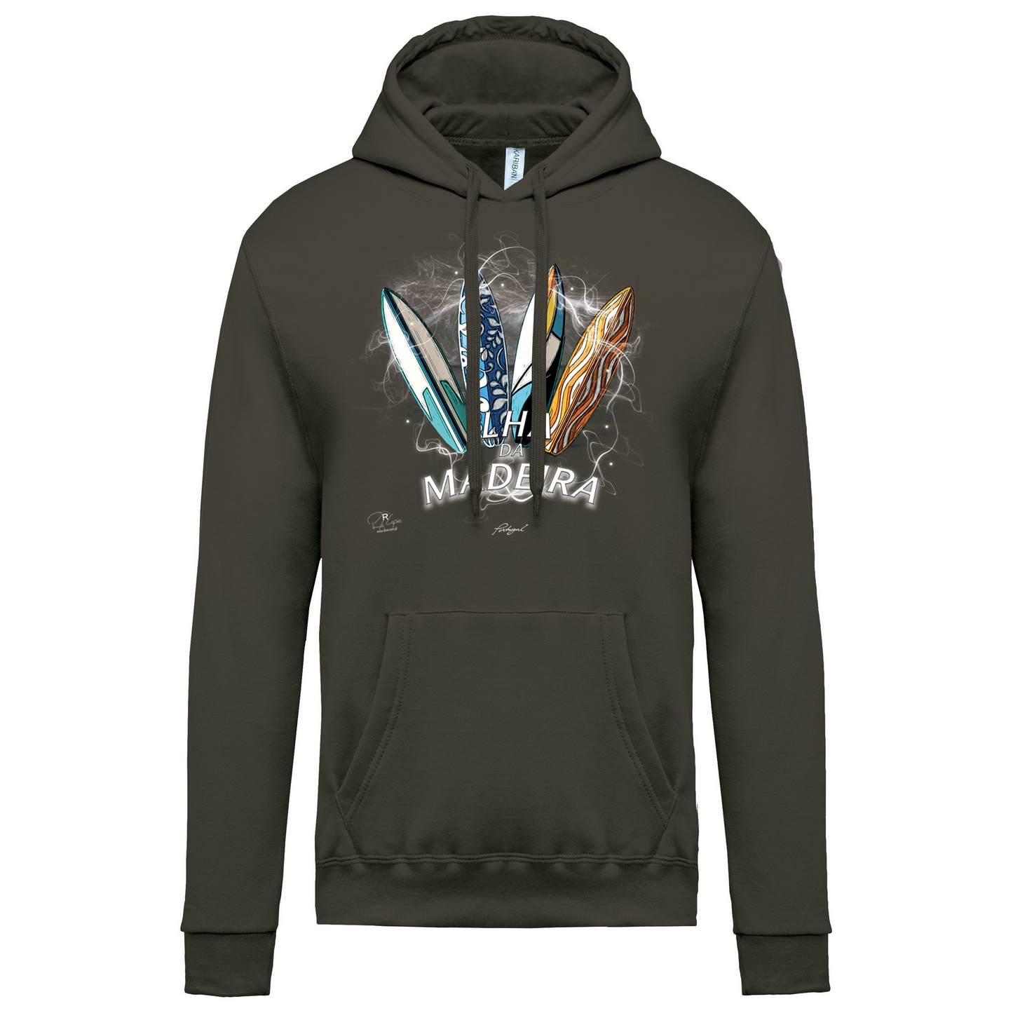 Sweatshirt Kariban com Capuz Surfboards Ilha da Madeira
