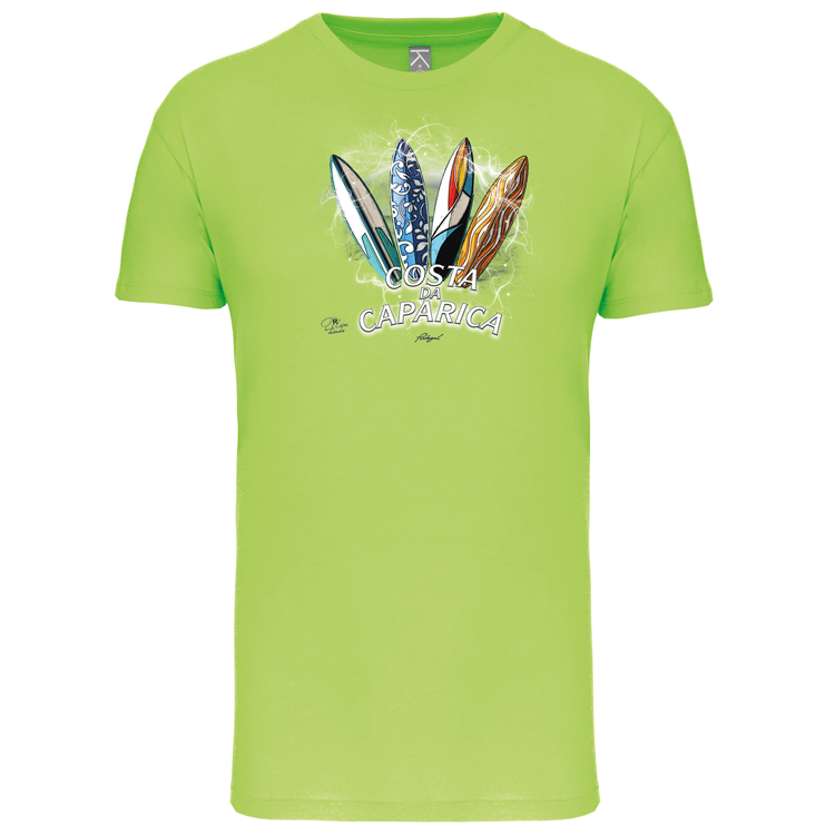 T-Shirt Algodão Biológico Surfboards Costa da Caparica
