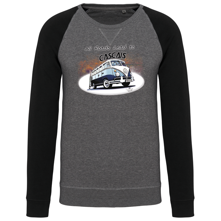 Sweatshirt Bicolor sem capuz All Roads Lead to Cascais