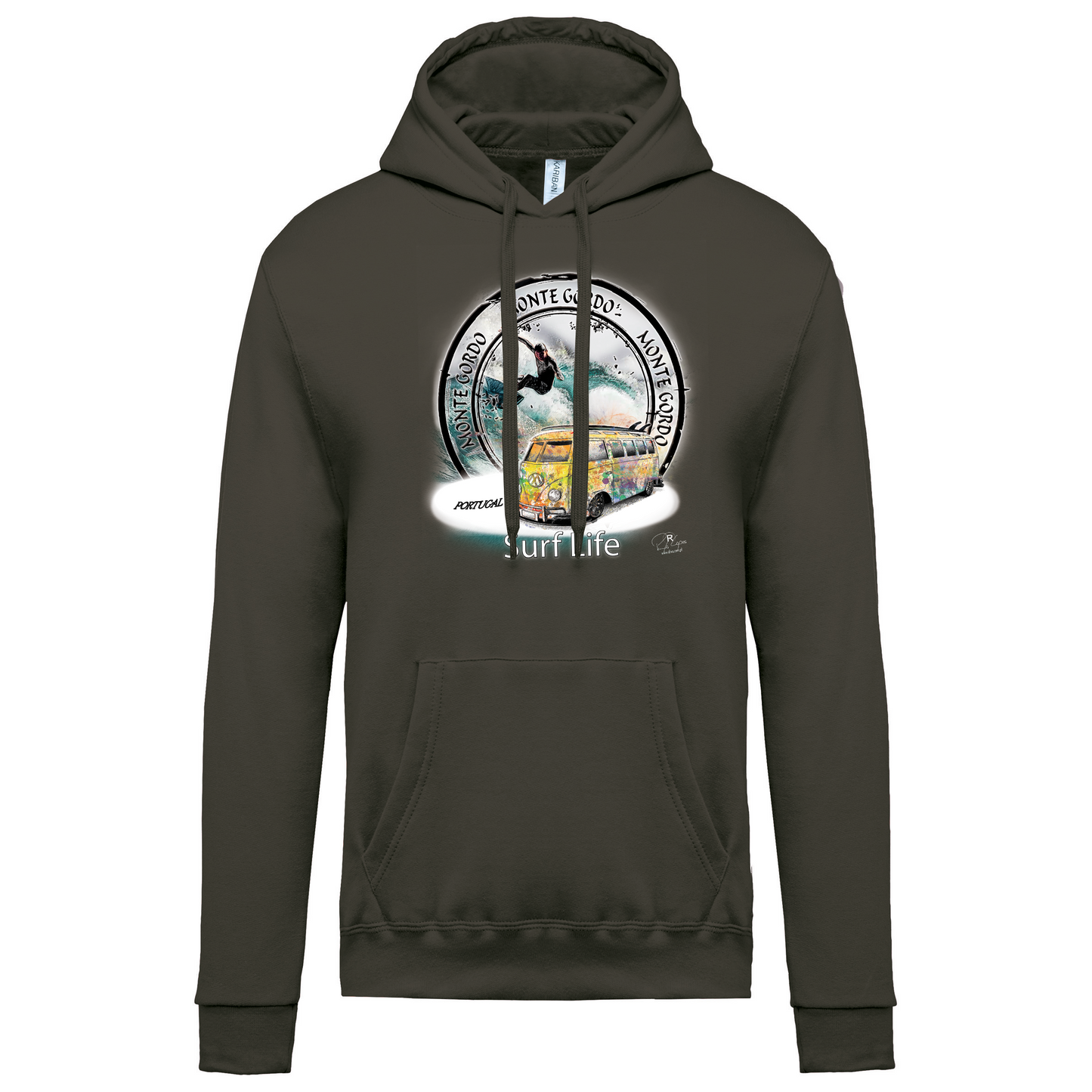Sweatshirt Kariban com Capuz Surf Life Monte Gordo
