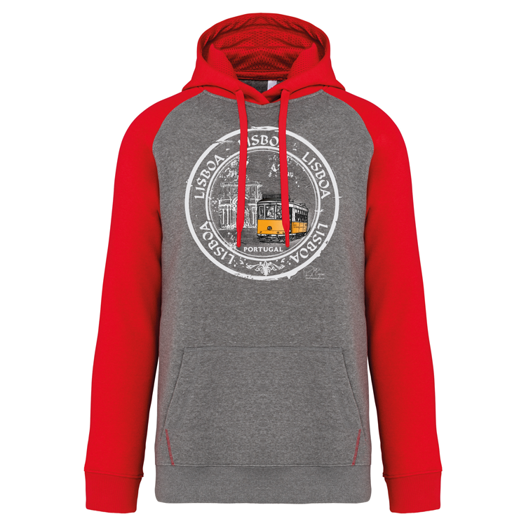 Sweatshirt Bicolor com capuz Selo 1