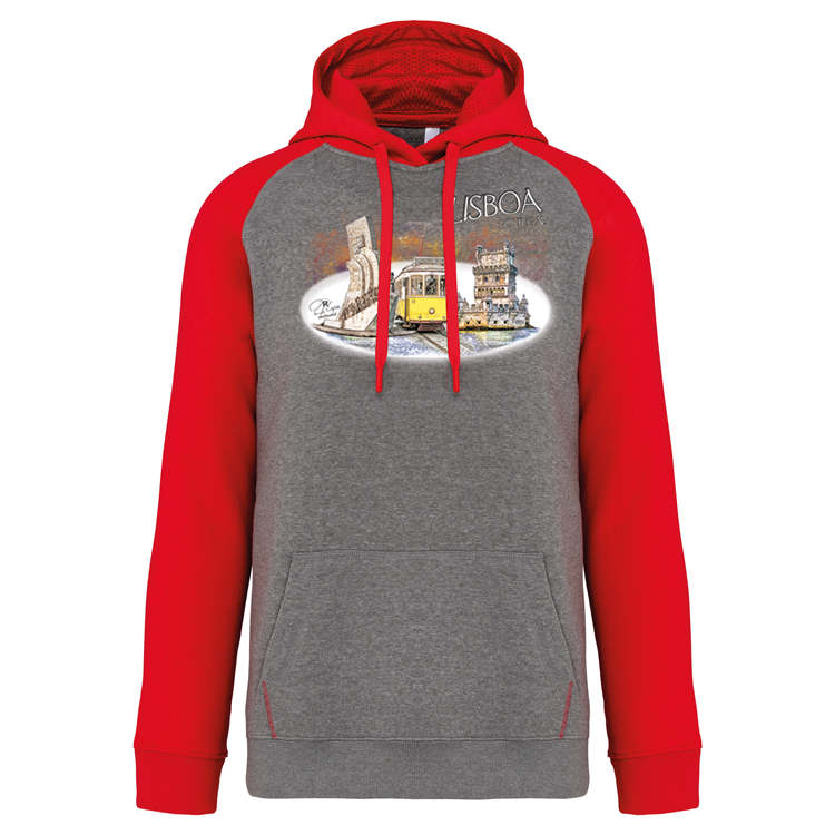 Sweatshirt Bicolor com capuz Monumentos Belém