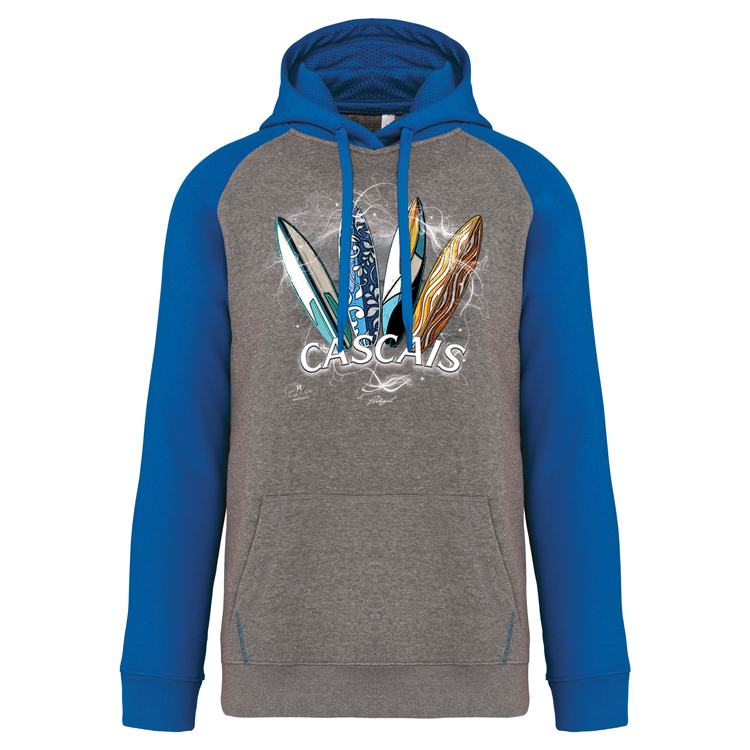 Sweatshirt Bicolor com capuz Surfboards Cascais