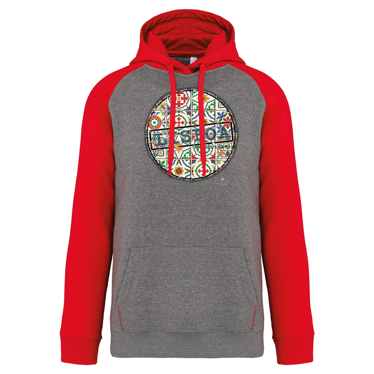 Sweatshirt Bicolor com capuz Pin Lisboa