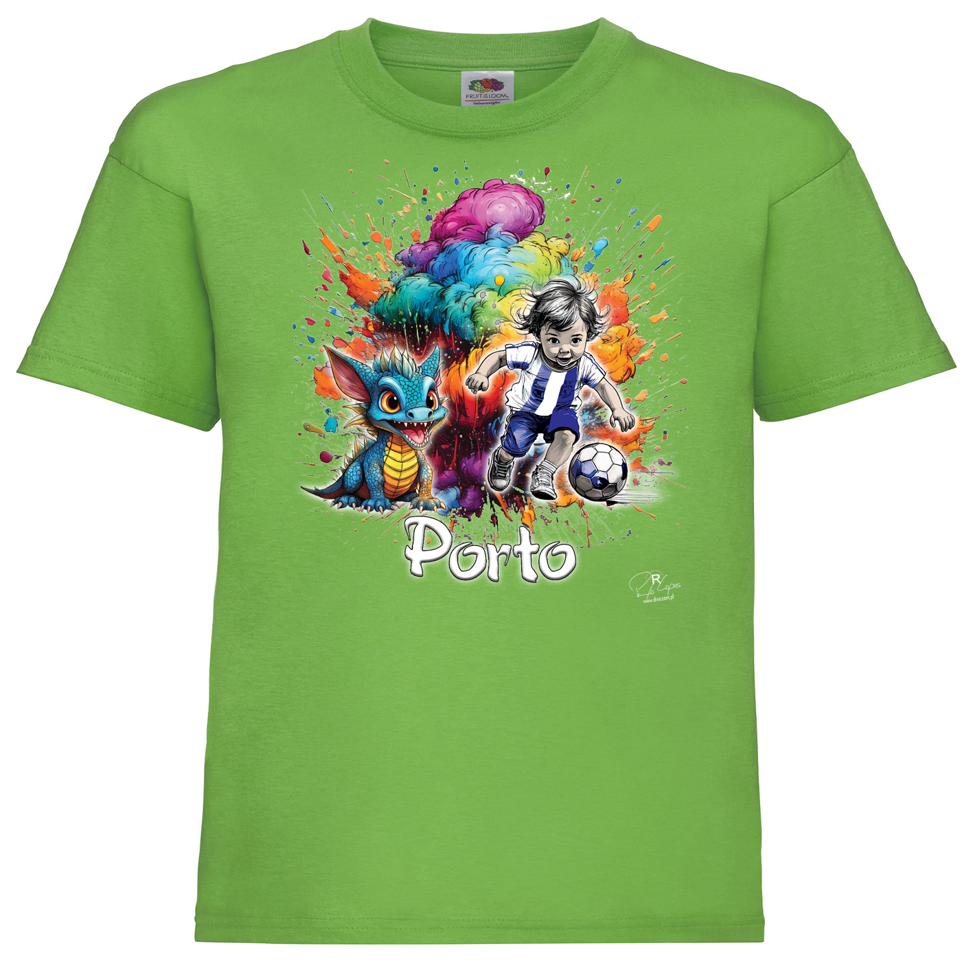 T-shirt Fruit of the Loom Kids 10 Porto
