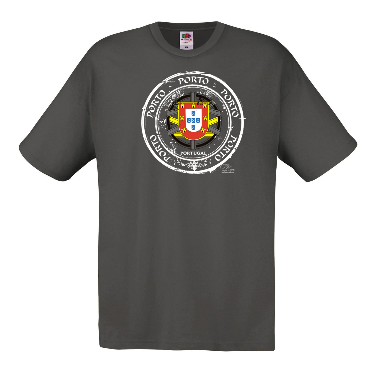 T-shirt Fruit of the Loom, Original 145g, Selo Escudo Porto