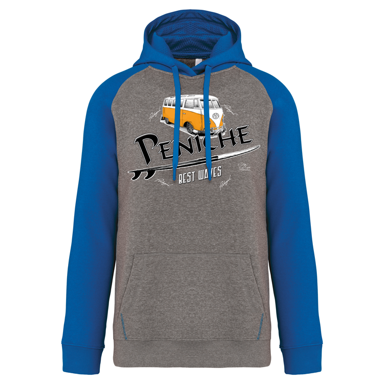 Sweatshirt Bicolor com capuz Pão de Forma Peniche