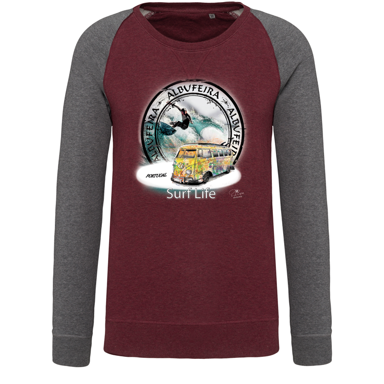 Sweatshirt Bicolor sem capuz Surf Life Albufeira