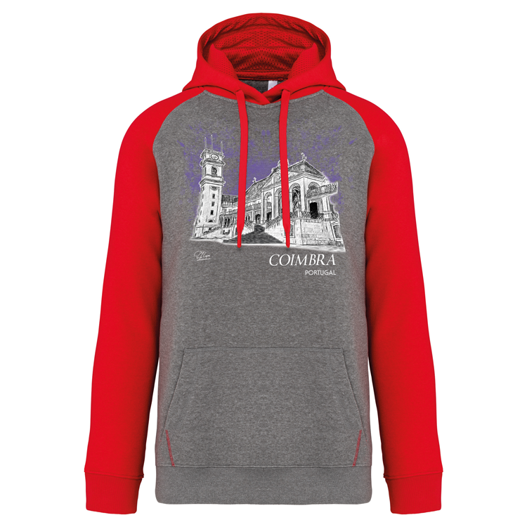 Sweatshirt Bicolor com capuz Universidade Coimbra