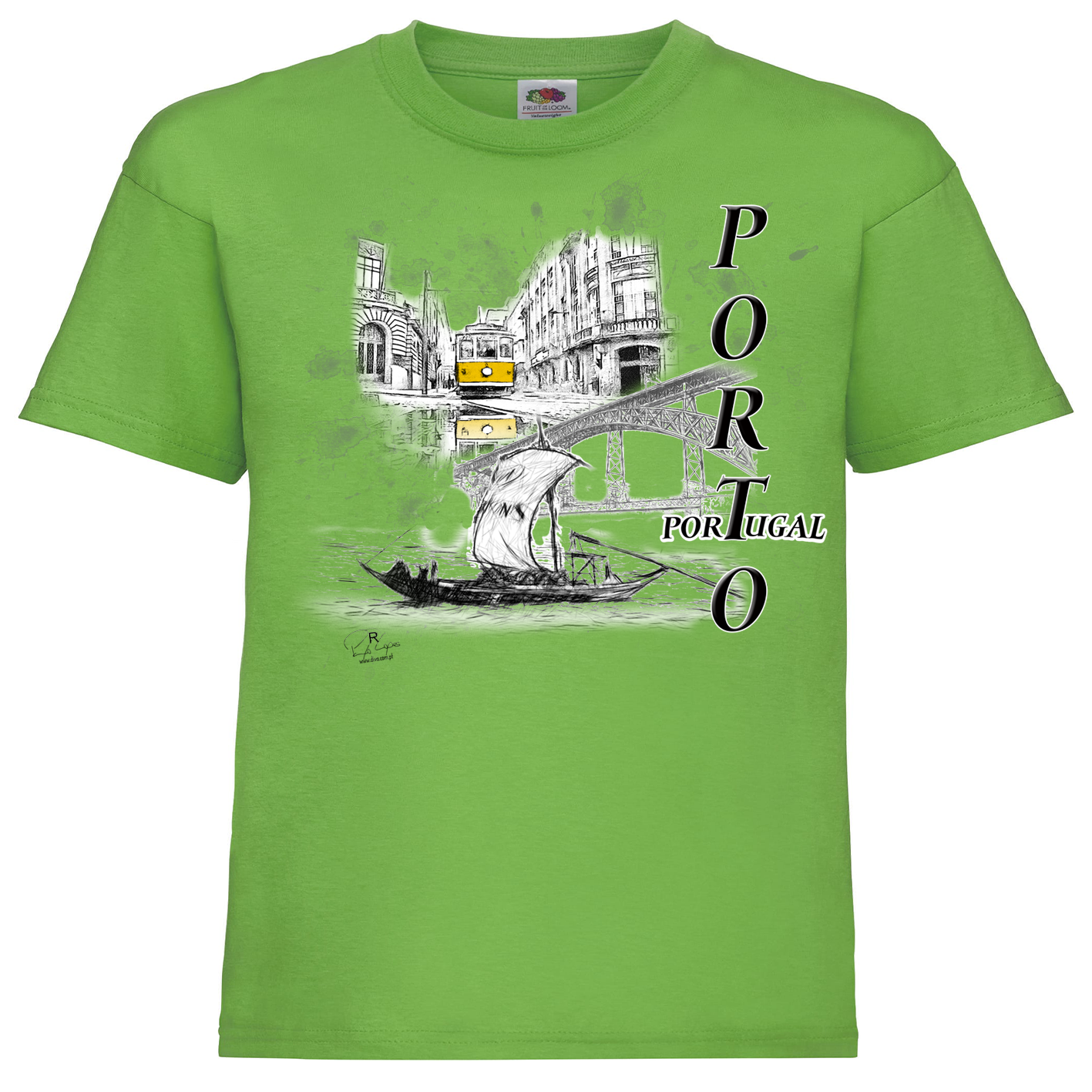 T-shirt Fruit of the Loom Kids Espelho 2
