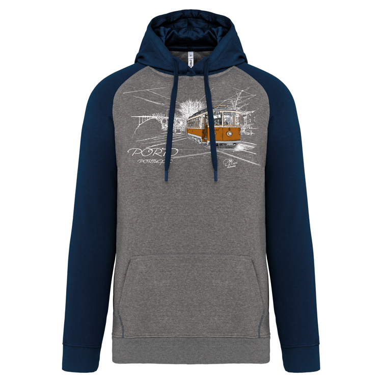 Sweatshirt Bicolor com capuz Carmo