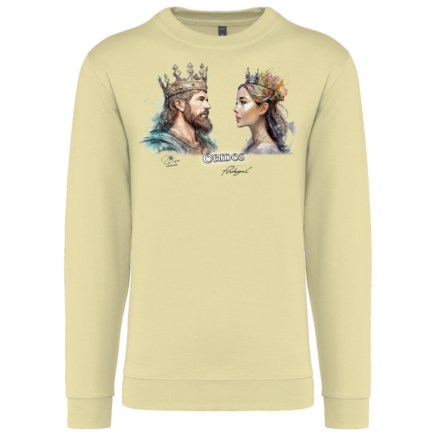 Sweatshirt Kariban sem Capuz King and Queen Óbidos