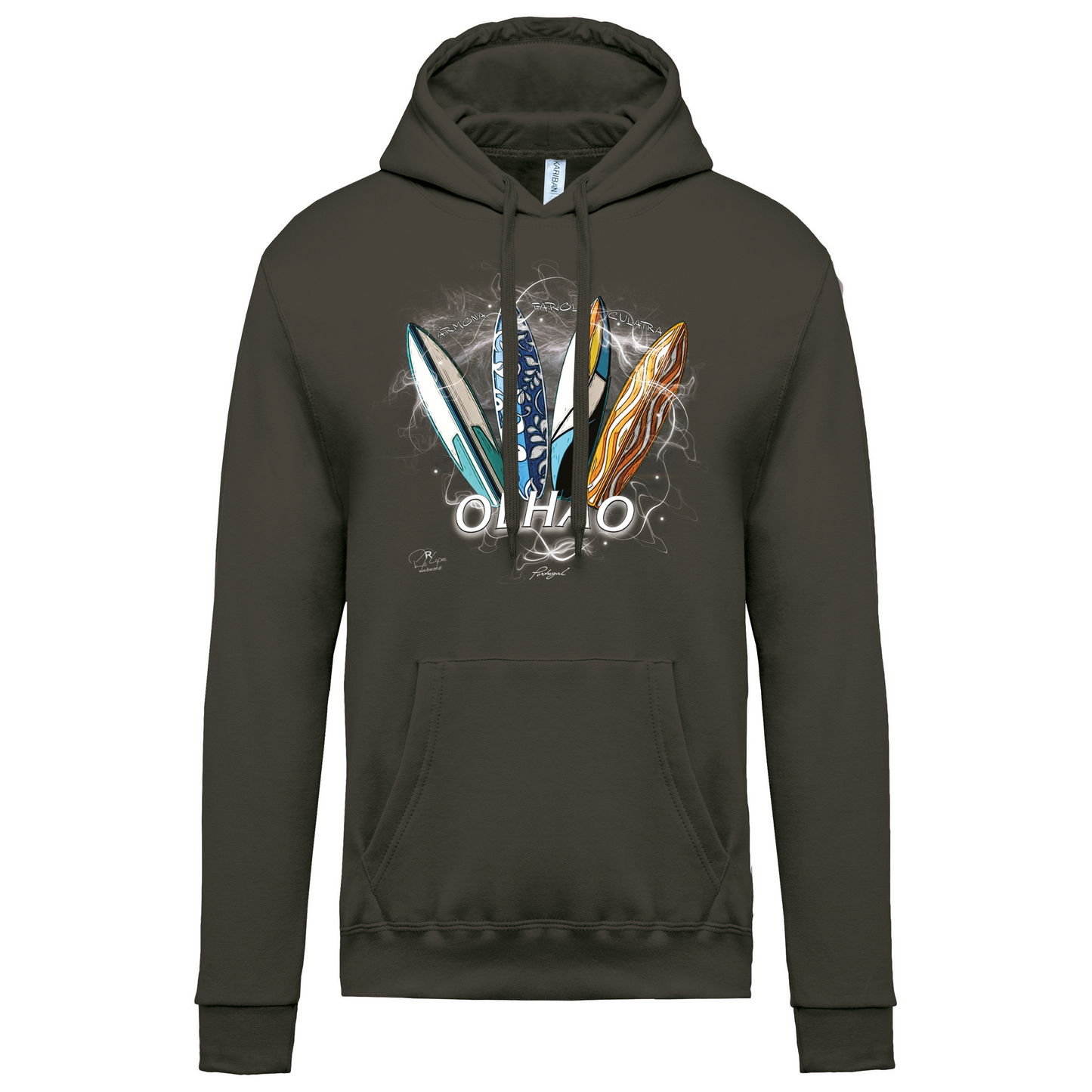 Sweatshirt Kariban com Capuz Surfboards Olhão