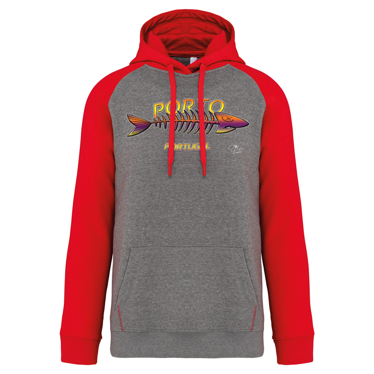 Sweatshirt Bicolor com capuz Espinha Porto