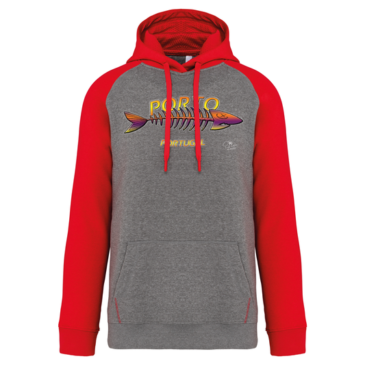 Sweatshirt Bicolor com capuz Espinha Porto