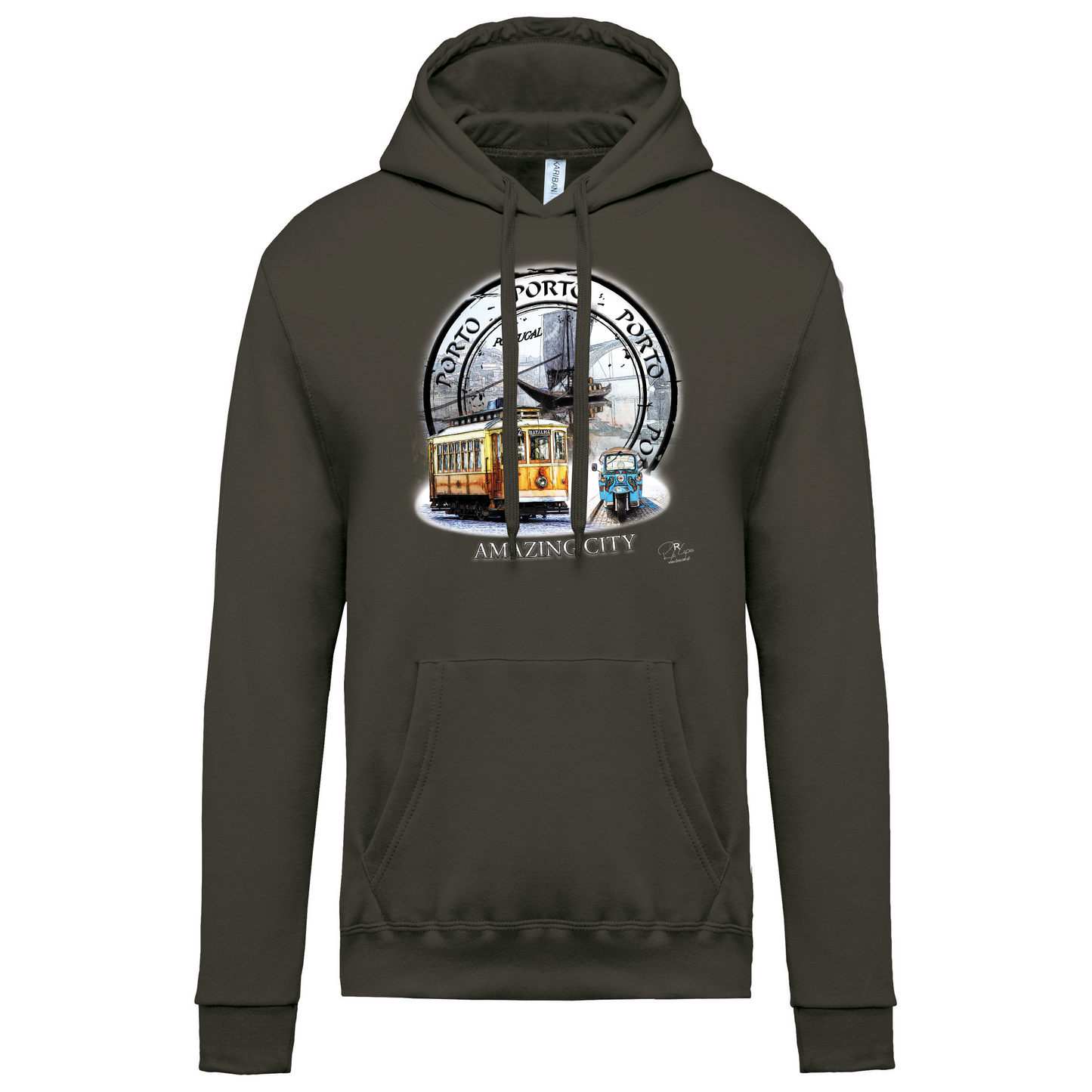 Sweatshirt Kariban com Capuz Amazing City Porto