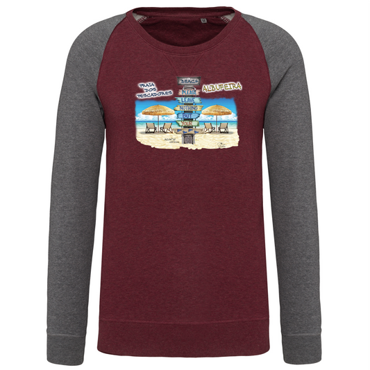 Sweatshirt Bicolor sem capuz Pegadas Albufeira