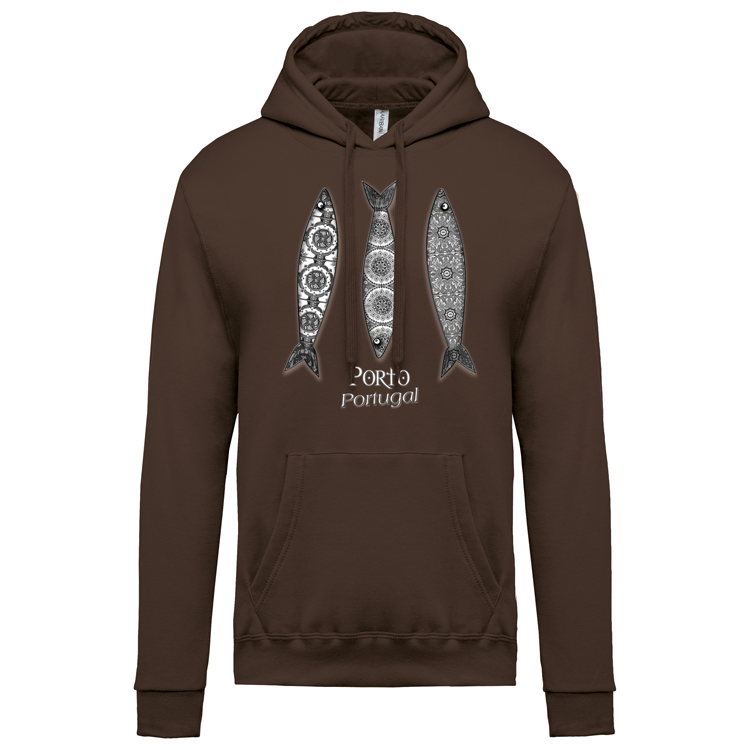 Sweatshirt Kariban com Capuz 3 Sardinhas Porto