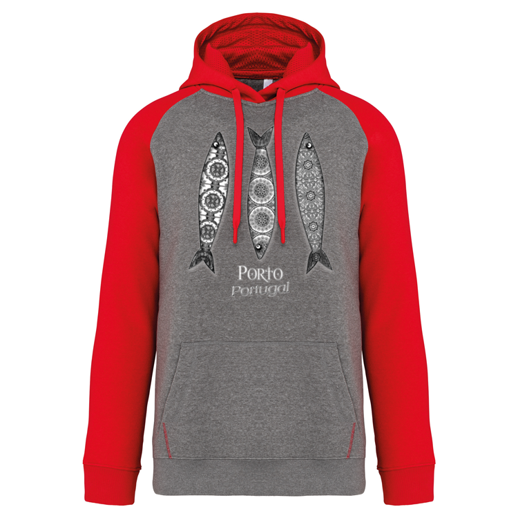 Sweatshirt Bicolor com capuz 3 Sardinhas Porto