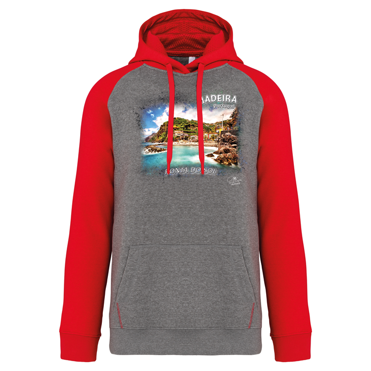 Sweatshirt Bicolor com capuz Ponta do Sol